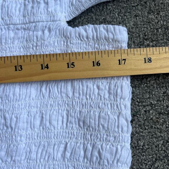 EVERLANE Gauze Cropped Smock Top, NWT White size XL - Picture 6 of 9